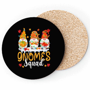 Discover Gnomes Squad Cute Thanksgiving Light Autumn Three Coasters