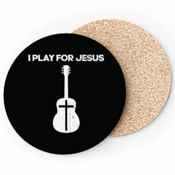 Discover I Play Jesus Guitar Player Coasters