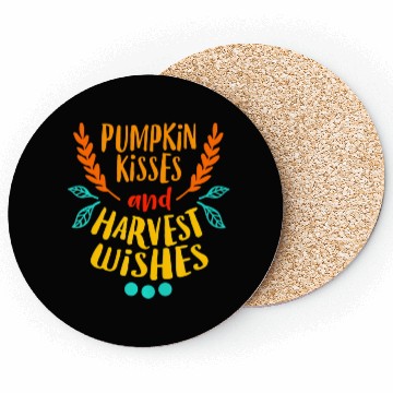 Discover PUMPKIN KISSES HARVEST WISHES Funny Love Fall Coasters