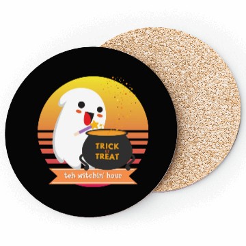 Discover Halloween Cute Ghost Witching Hour Trick Or Treat Coasters