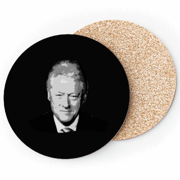 Discover Bill Clinton Grayscale Pop Art Coasters