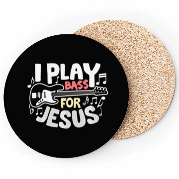 Discover I Play Bass Jesus Christian Guitarist Bass Player Coasters