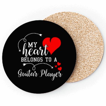 Discover I Love My Guitar Player Husband Wife Valentines Coasters