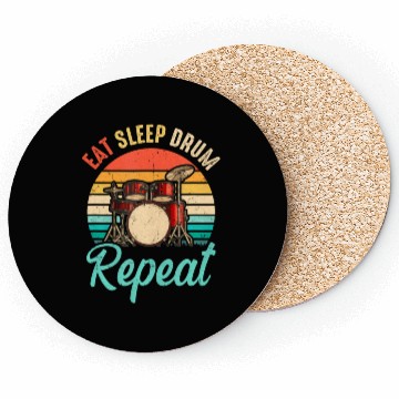 Discover Eat Sleep Drum Repeat Drummer Drumming Band Lover Coasters
