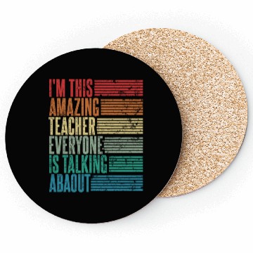 Discover Vintage Teacher Profession Gift Retro Coasters