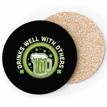 Discover Drin Well With Others St Patrick'S Day Drinking Coasters