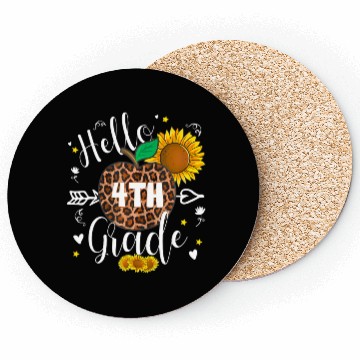 Discover 4th Grade Back To School Leopard Print Sunflower Coasters
