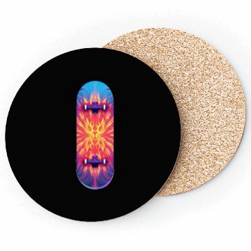 Discover Skateboarding Skateboard Abstract Pattern Coasters