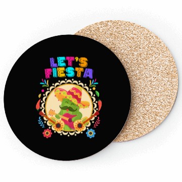 Discover Lets Fiesta Cinco De Mayo with Guitar Cactus Coasters