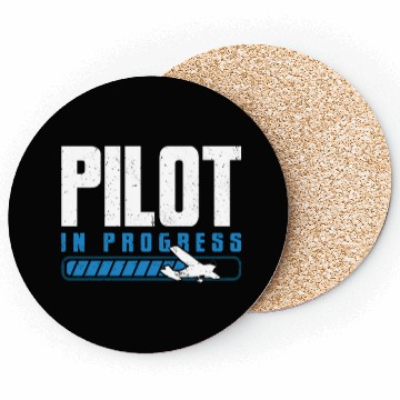 Discover Pilot In Progress Plane Aircraft Student Pilot Coasters