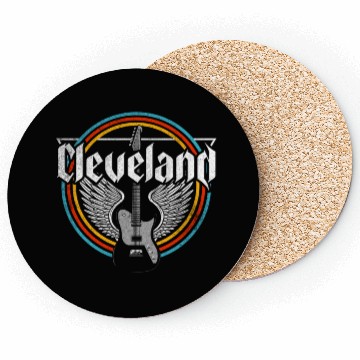 Discover Cleveland Ohio Rock Music Coasters