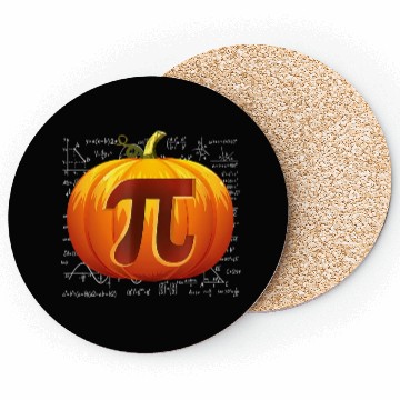 Discover Pumpkin Pi Math Teacher Halloween Thanksgiving Coasters