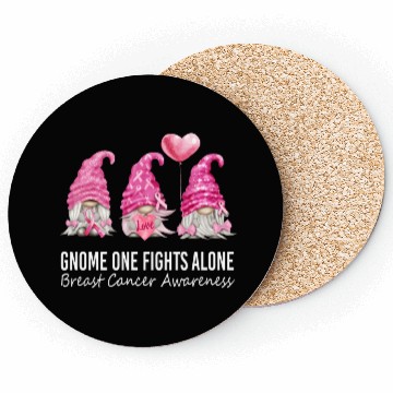 Discover Gnomes In October We Wear K Gnome Breast Cancer Aw Coasters