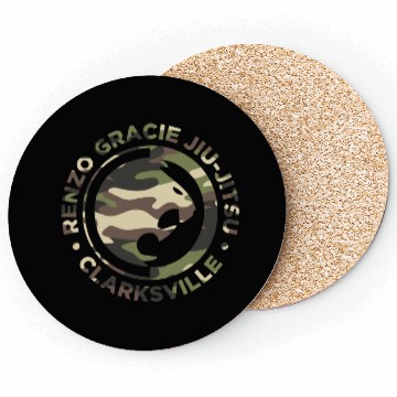 Discover Renzo Gracie Jiu-Jitsu Clarksville Camouflage Logo Coasters