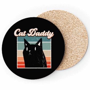 Discover Cat Daddy Synthwave Coasters