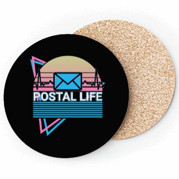 Discover Postal Life Postal Service Postman Retro Coasters