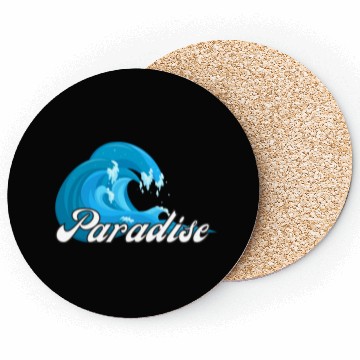 Discover Paradise green Coasters