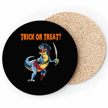 Discover Trick or Treat Halloween Dinosaur T rex Pirate Coasters