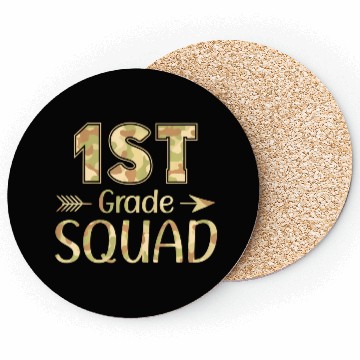 Discover 1st Grade Squad Teacher & Student Camo Back To Coasters