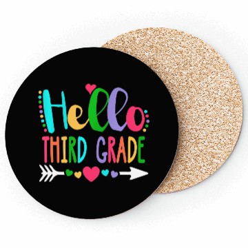 Discover Hello Third Grade Heart Teacher Student Back To Coasters