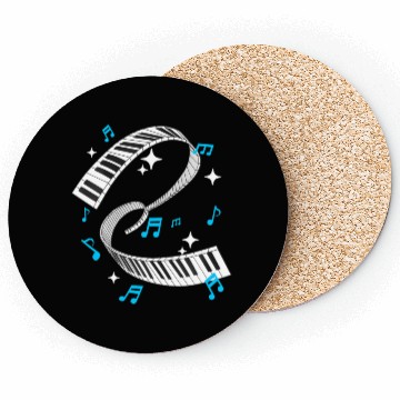 Discover Piano Player Product Piano Teacher Keyboard Notes Coasters