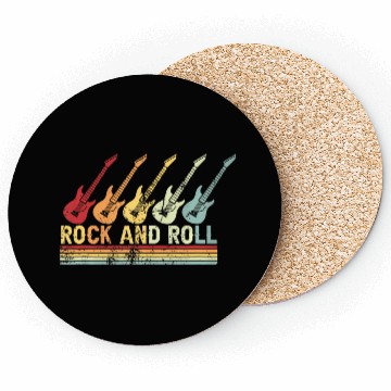 Discover Vintage Retro Rock And Roll Guitar Music Coasters