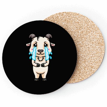Discover Goat Sad Crying Emoticon Coasters