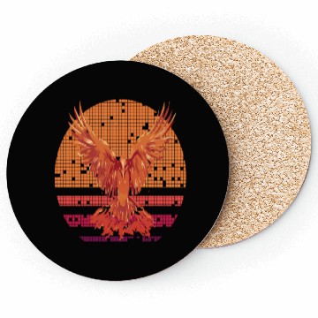 Discover Firebird Fantasy Fire Phoenix Rise From Ashes Coasters