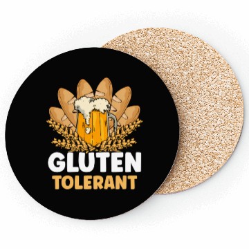 Discover Gluten Tolerant Meme Humor Drinking Coasters