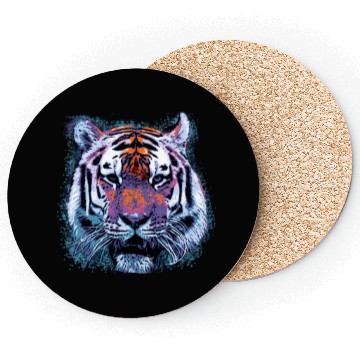 Discover Tiger Face Pop Coasters