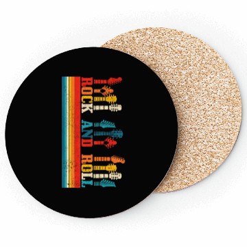 Discover Rock & Roll Guitar Player Guitarist Vintage Rock Coasters