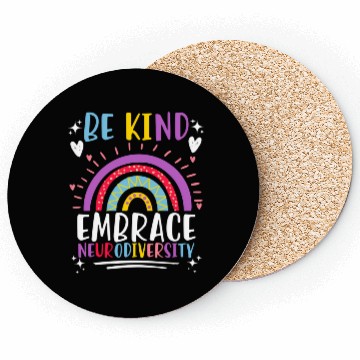 Discover Be Kind Embrace Neurodiversity Awareness Coasters