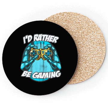 Discover I'D Rather Be Gaming Gaming Saying Nerd Geek Coasters