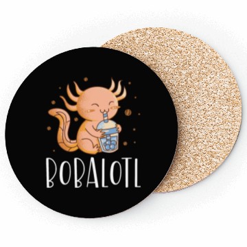 Discover Bobalotl Bubble Tea Lover Boba Tea Drinker Axolotl Coasters