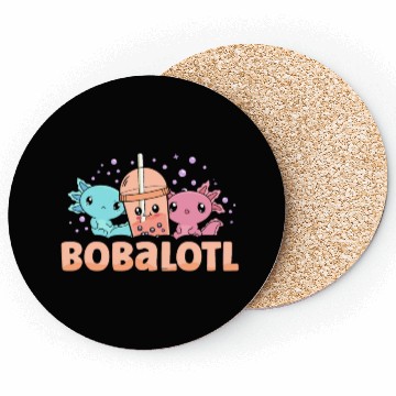 Discover Bobalotl Bubble Tea Lover Boba Tea Drinker Axolotl Coasters