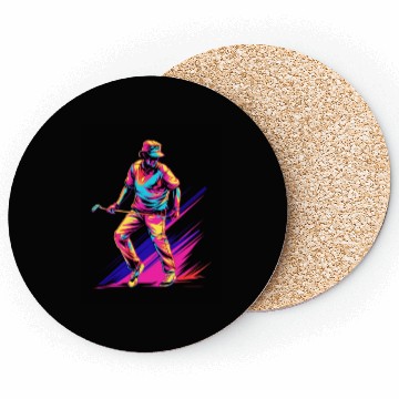 Discover Golfer Golf Player Golfing 80s 90s Retro Coasters