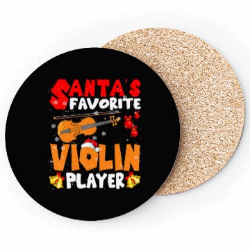 Discover Santa's Favorite Violin Player Xmas Santa Musical Coasters