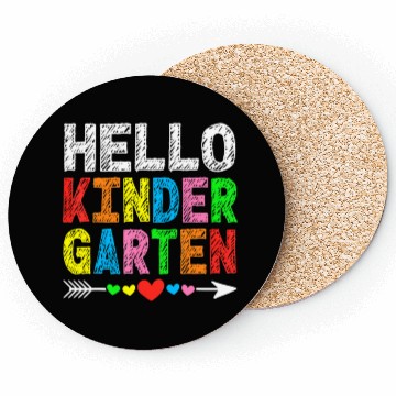 Discover Hello Kindergarten Teacher & Student Kinder Back Coasters