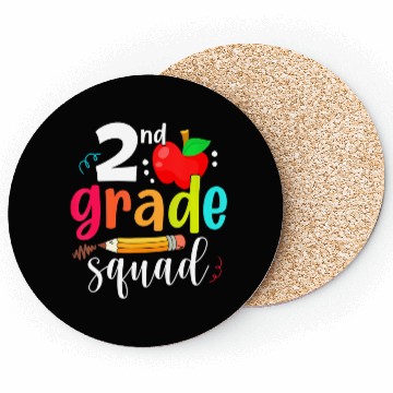 Discover Second Grade Squad Funny Back To School 2nd Coasters