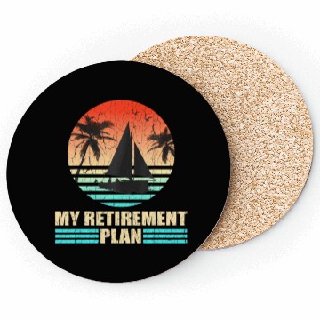 Discover Retro Sailing Distressed Retirement Plan Coasters