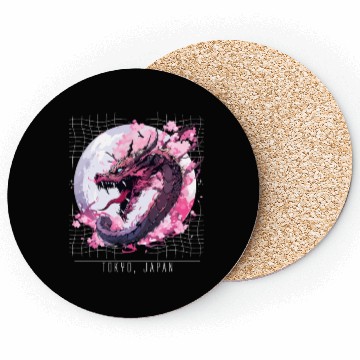 Discover Japanese Tokyo Dragon Asian inspired retro 80’s Coasters