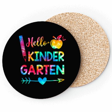 Discover Tie Dye Hello Kindergarten Teachers Students Back Coasters