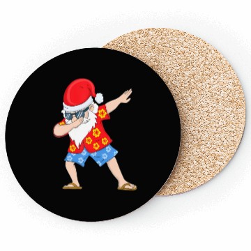 Discover Christmas in July Santa Hawaiian Dabbing Santa Coasters
