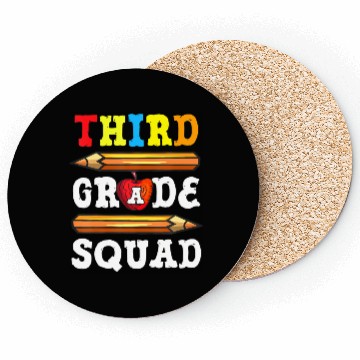 Discover Third Grade Squad Back To School 3rd Grade Coasters