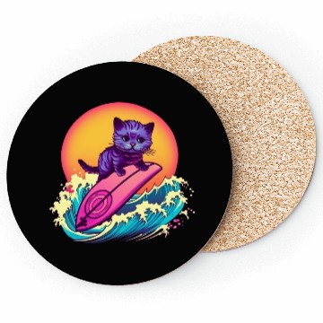 Discover Cool Cat Surfing Coasters