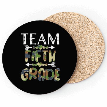 Discover Team 5th Fifth Grade Camo Teacher Student Back To Coasters