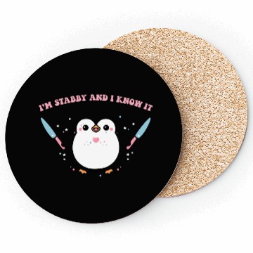 Discover I'm Stabby And I Know It Penguin Knife Coasters