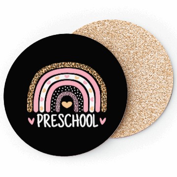 Discover Leopard Rainbow Preschool Teacher Funny Back To Coasters