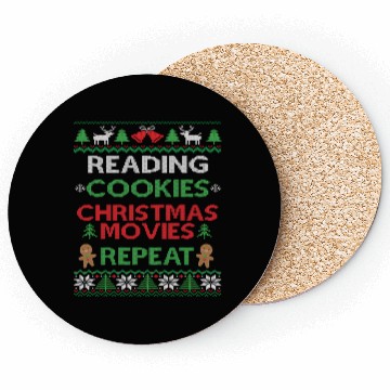 Discover Librarian Reading Book Ugly Bookworm Coasters
