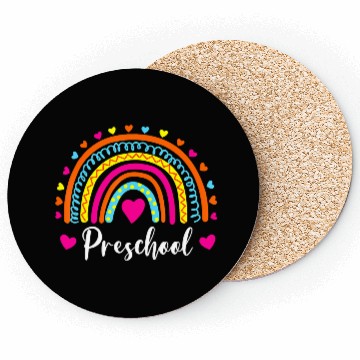 Discover Preschool Teacher Funny Rainbow Lover Back To Coasters